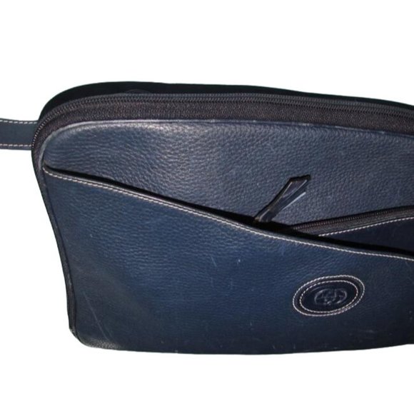 Gucci Vintage Crossbody Shades Of Navy In Smooth And Textured Leather - Picture 7 of 12